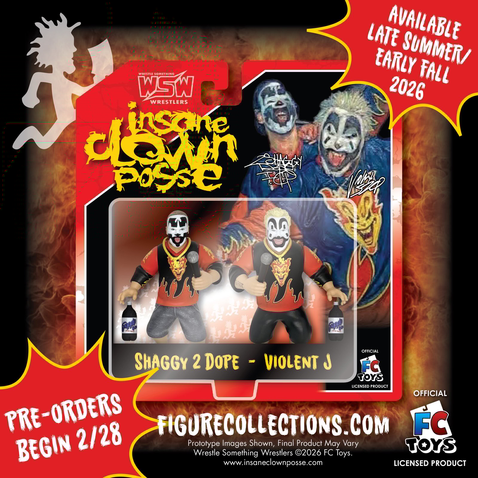 JACK JECKEL INSANE CLOWN POSSE SHAGGY 2 DOPE & VIOLENT J 4.5 INCH